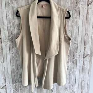 Juicy Couture Faux Suede Open Front Vest XL